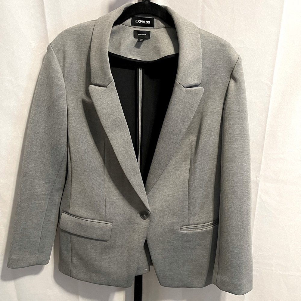 Soft grey blazer from Express